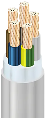 Power cables with PVC or XLPE insulation